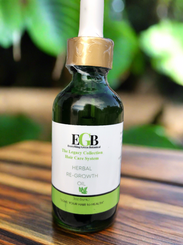 Immerse yourself in the goodness of nature with our expertly formulated Herbal Re-Growth Oil. Our unique blend includes time-honored herbs known for their hair-nourishing properties, such as revitalizing Moringa, soothing Aloe Vera, and nutrient-rich Bhringraj. Unleash the power of Mother Nature for luscious, healthy hair.