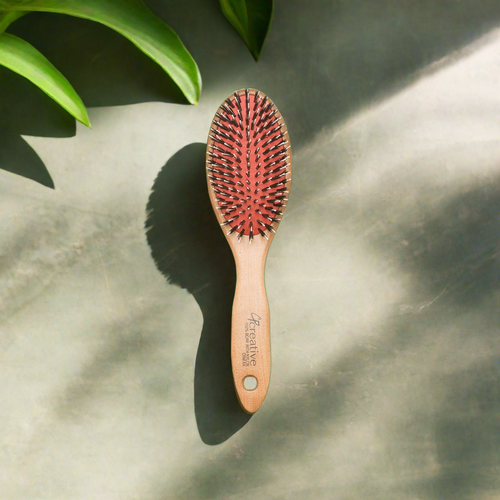 This Eco-Friendly Mixed Bristle Paddle Hair Brush CRM6X offers a nourishing scalp massage, promoting healthier and shinier hair. 
